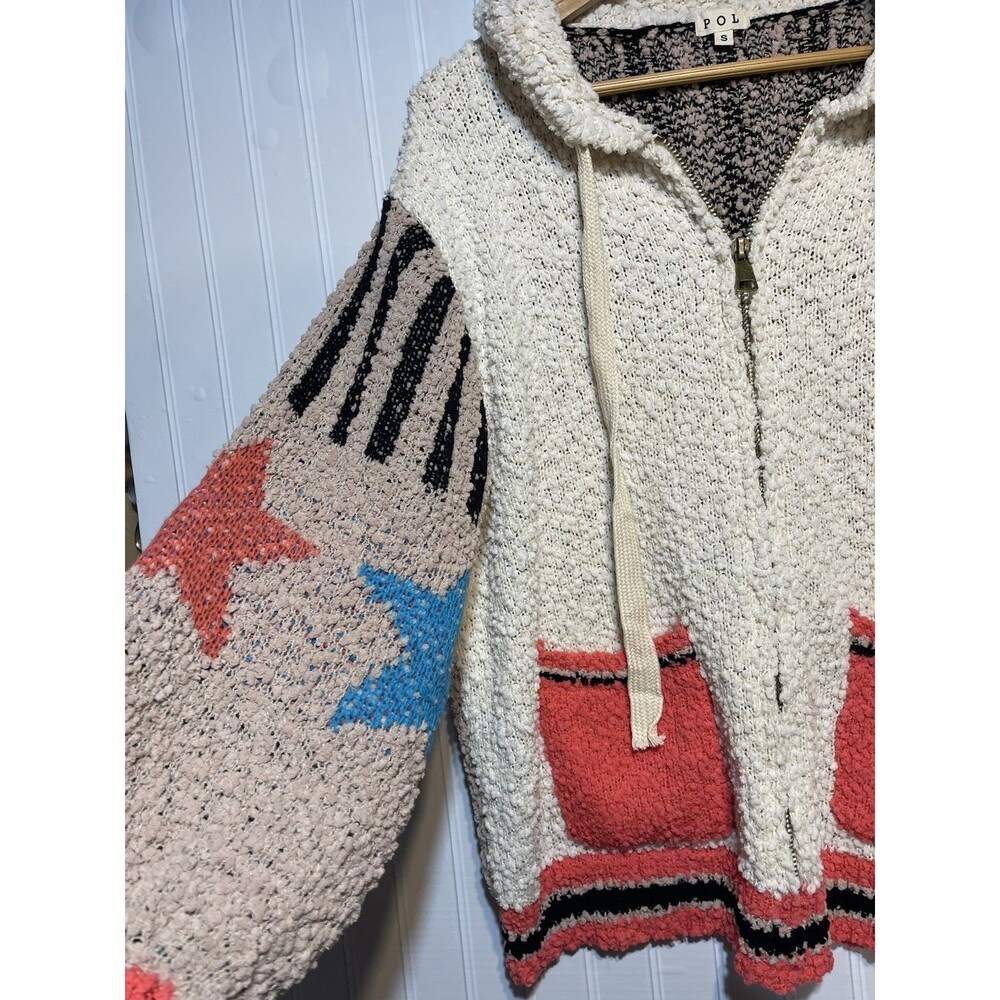 Beautiful Very Oversized size small POL Hooded sweater women Boho Stylish Color - Picture 2 of 7
